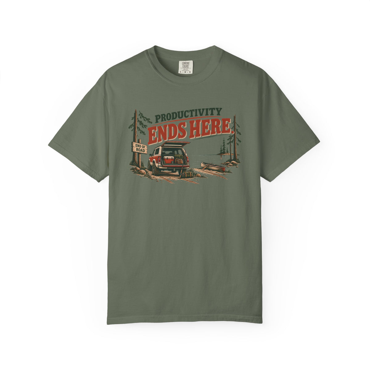Productivity Ends Here Lake Life T-Shirt