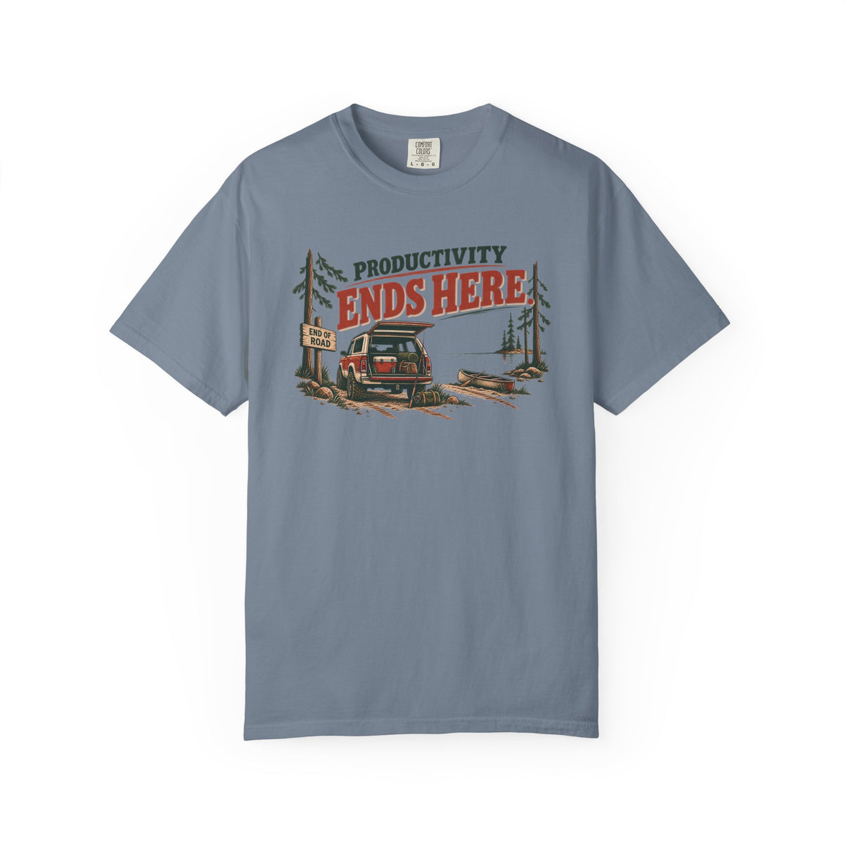 Productivity Ends Here Lake Life T-Shirt