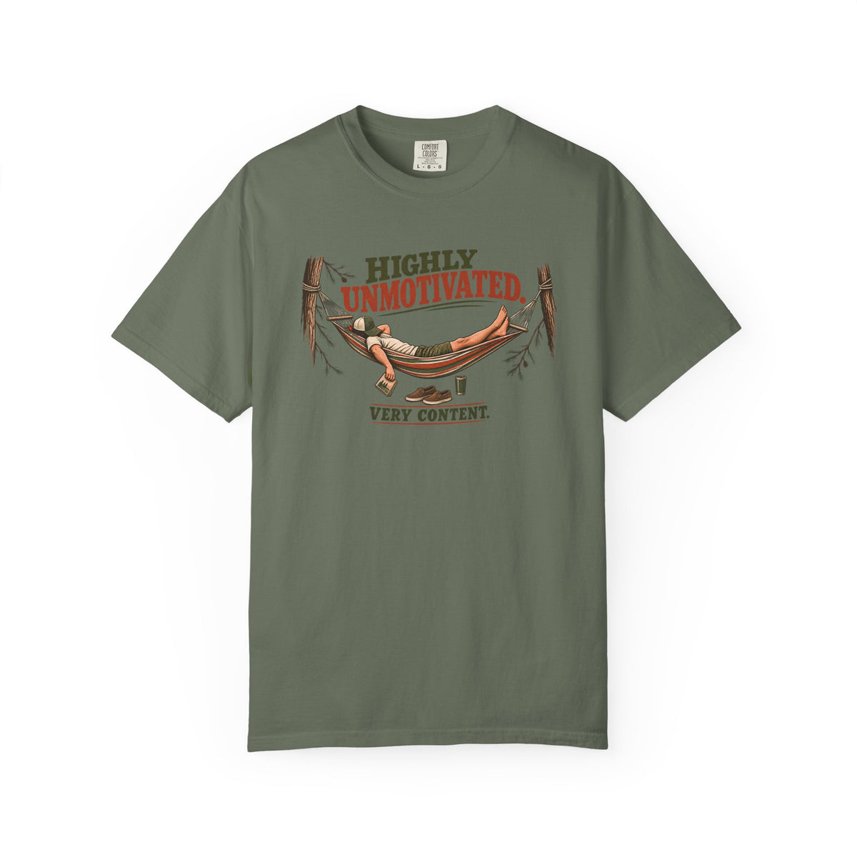 Highly Unmotivated Very Content Outdoor T-Shirt